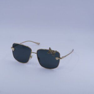 Versace VE2282 1002/87 Sunglasses Gold Square Frame, Dark Grey Lenses
